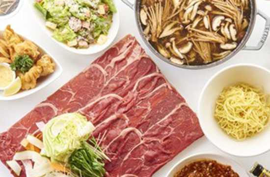 ”ラムしゃぶキノコ鍋コース”海外クラフトビール5種+他40種の飲み放題付き