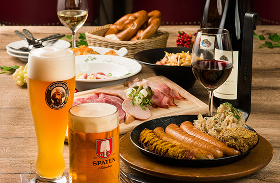 3月1日~【歓送迎会!土~木限定 樽生ビール全種3時間飲み放題付き!】ハム3種盛、グリルソーセージ盛合せを含む全9品「春を感じる、フランケンコース」8000円