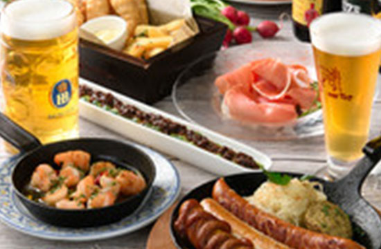 月~木ならたっぷり3時間!「ソーセージ堪能コース」自社直輸入樽生ビール3種飲み放題4500円<4名様~>(金・土・祝前日は2時間制となります)