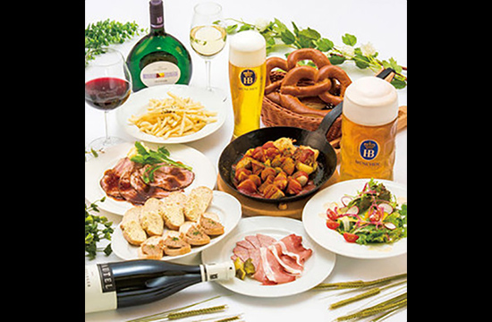 <ネット予約限定>【ローストポークコース】直入樽生ホフブロイ含む50種超2時間飲み放題<当日予約OK>