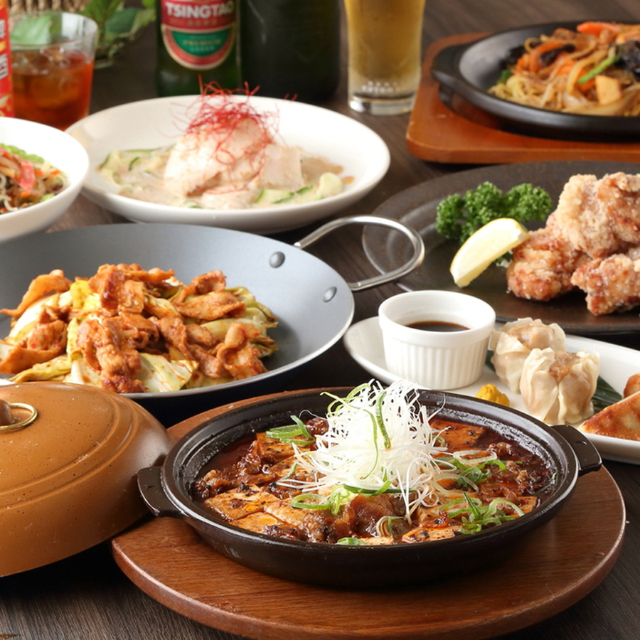 歓送迎会【本格!中華料理を堪能コース】痺れる旨さに悶絶!麻婆豆腐、上海肉焼売と焼き餃子、さくさくジュワー自慢の唐揚げ※本コースご予約時に限り+1500円で樽生ビール3種飲み放題が付けられます(税抜)