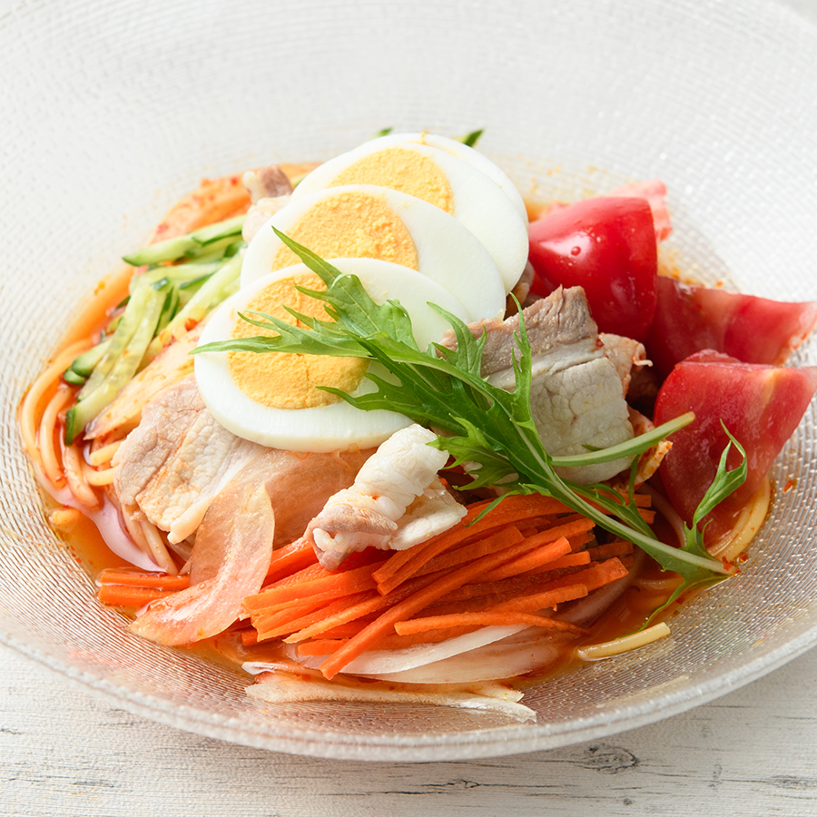 ビビン麺風冷製パスタ