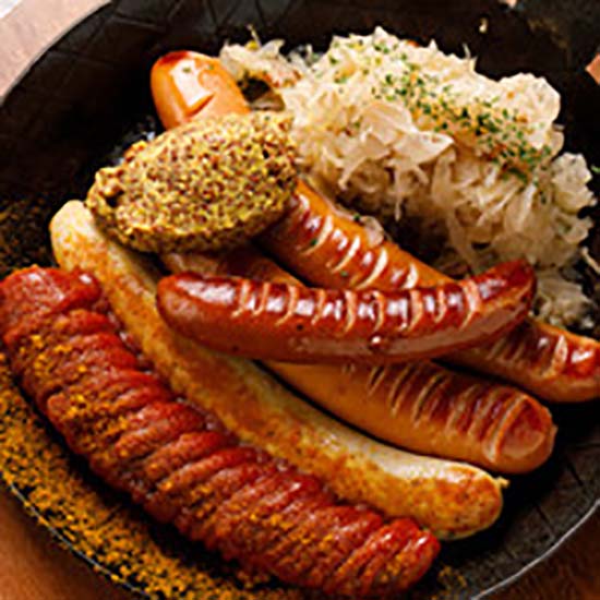 【ネット予約限定!ソーセージ食べ放題×ビールもワインも飲み放題】がっつりソーセージ食べ放題とドイツ直輸入樽生ビール飲み放題つき「大人気!ソーセージ食べ飲み放題コース」7000円→6000円コミコミ