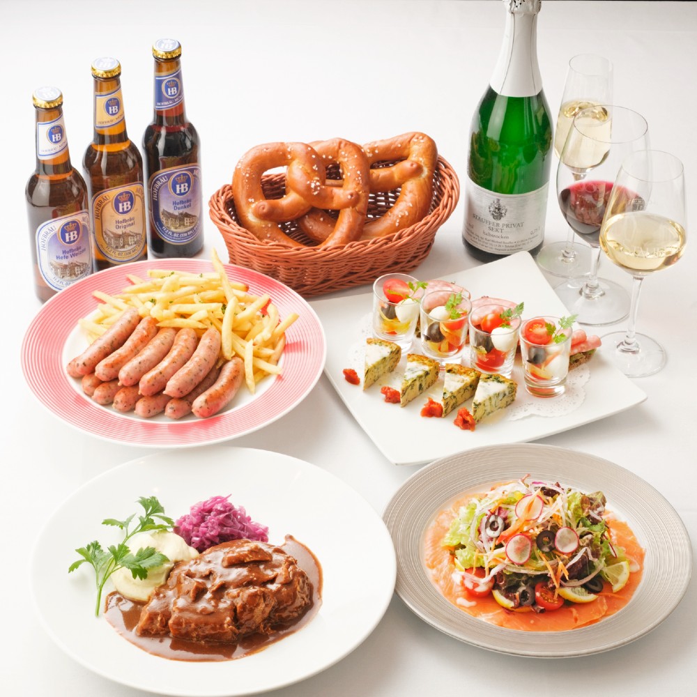 【忘年会2025】 11月1日～ドイツの冬の味覚を堪能する「シュタインコース」樽生2種含む飲み放題付き 全5品 120分制〈L.O30分前〉