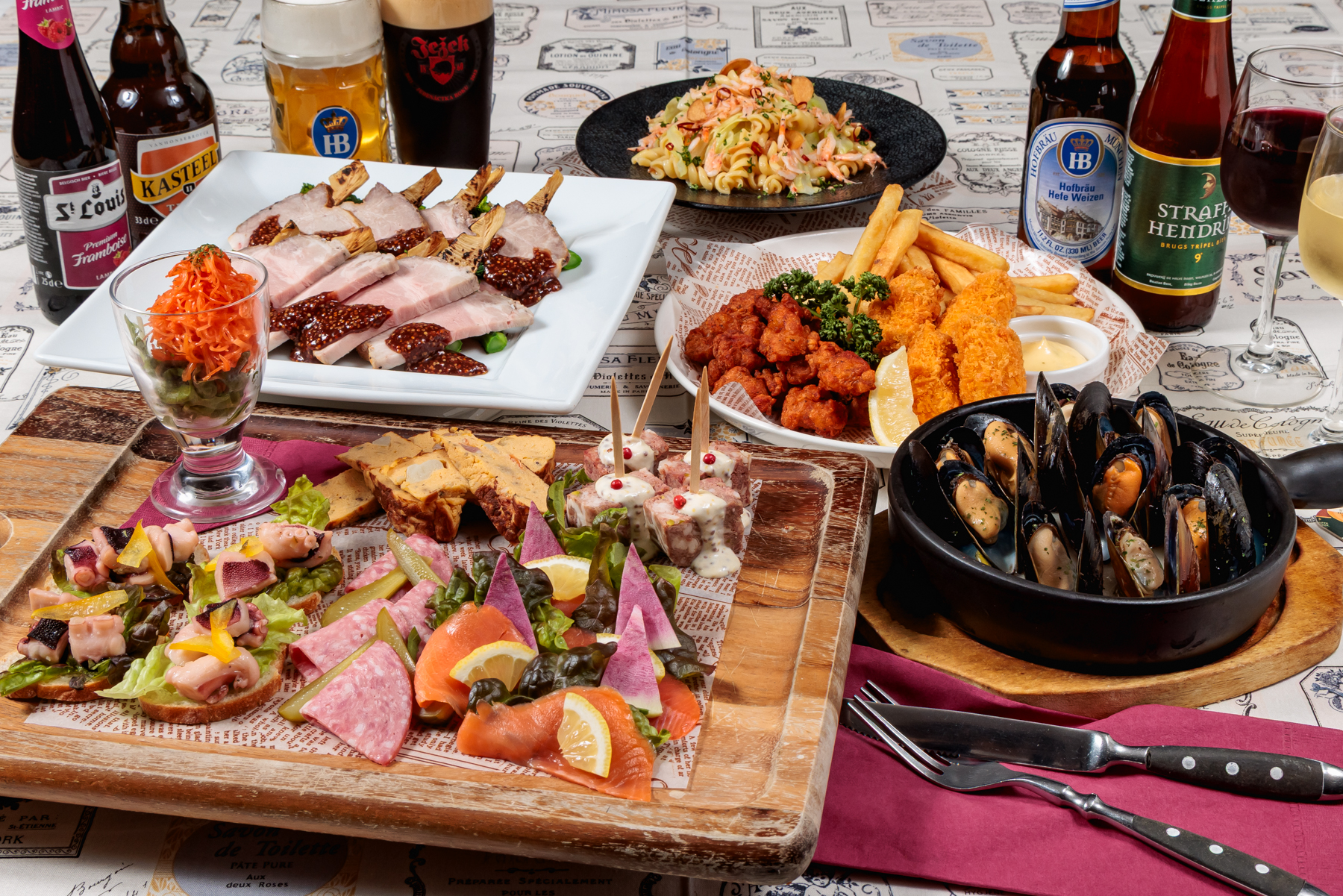 春の食材満載！【スプリングコース】春を感じるビールにベストマッチな料理が全6皿！プレミアム樽生ビール5種含む他ドリンク30種飲み放題付き