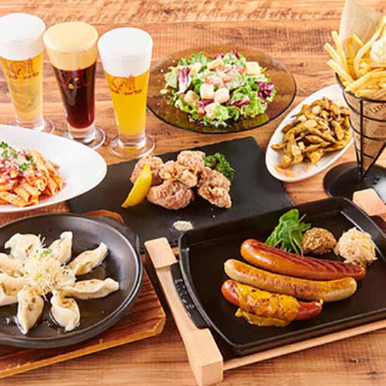 【2~4名様限定|カジュアルコース】当日対応!当店自慢の唐揚げに、メインにジャーマンソーセージ!2,500円(税別)