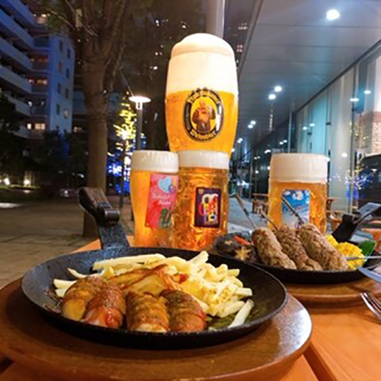 ✨エアBBQコース×120分飲み放題✨BBQ感が楽しめるソーセージ、ドイツ風シシカバブーに野菜も多く入った盛りだくさんエアBBQコース4,500(税込)