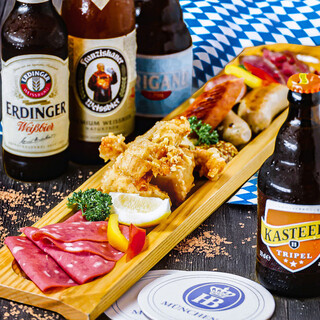 期間限定！【リトルワールドコース】各国前菜7種盛りなど全11品、世界のプレミアム樽生ビール3種含む他ドリンク30種飲み放題付プラン＜4名様～＞