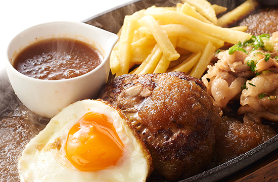 手ごね合挽きハンバーグ160g!