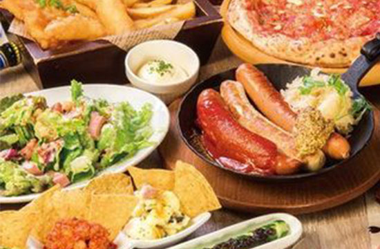 自社直輸入樽生ビール3種2時間飲み放題満喫コース4500円(チャージ無料!!)<2名様~><歓送迎会におすすめ>