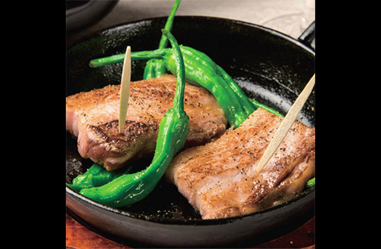 イベリコ豚バラ肉の鉄板焼き