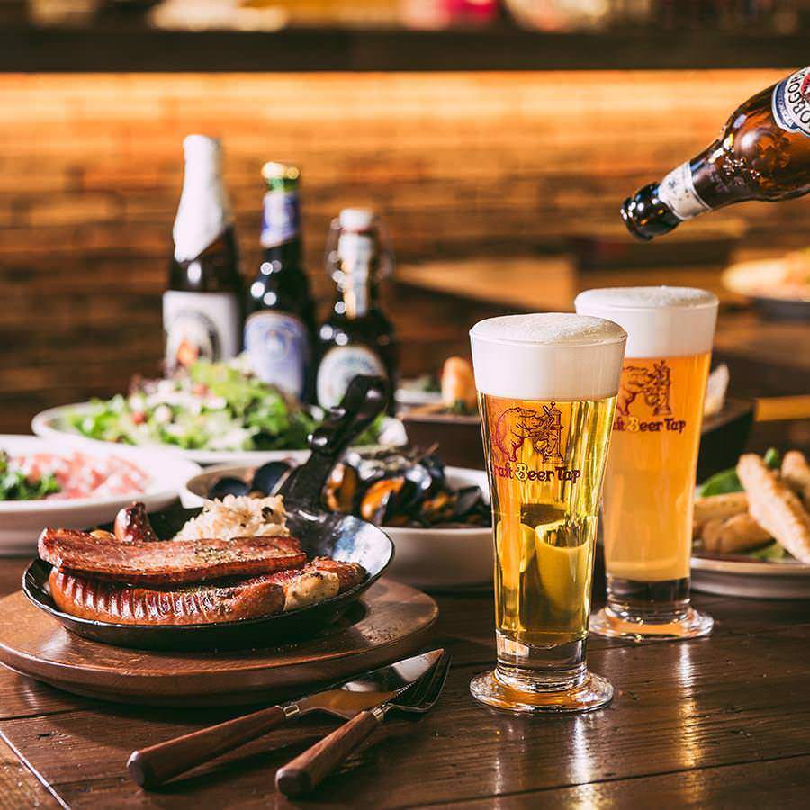 【土~木限定】自社直輸入樽生ビール3種2時間飲み放題お手軽コース4000円(チャージ無料!!)<2名様~>