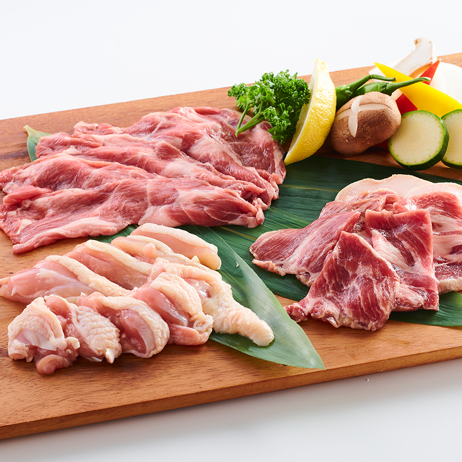 『神戸セット~ジンギスカン×銘柄豚×銘柄鶏の特選肉盛り~』