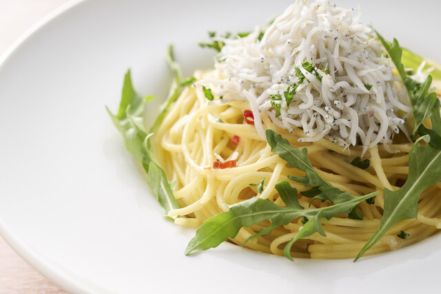 シラスのペペロンチーノ