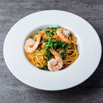 海老とココナッツミルクのエスニック風パスタ