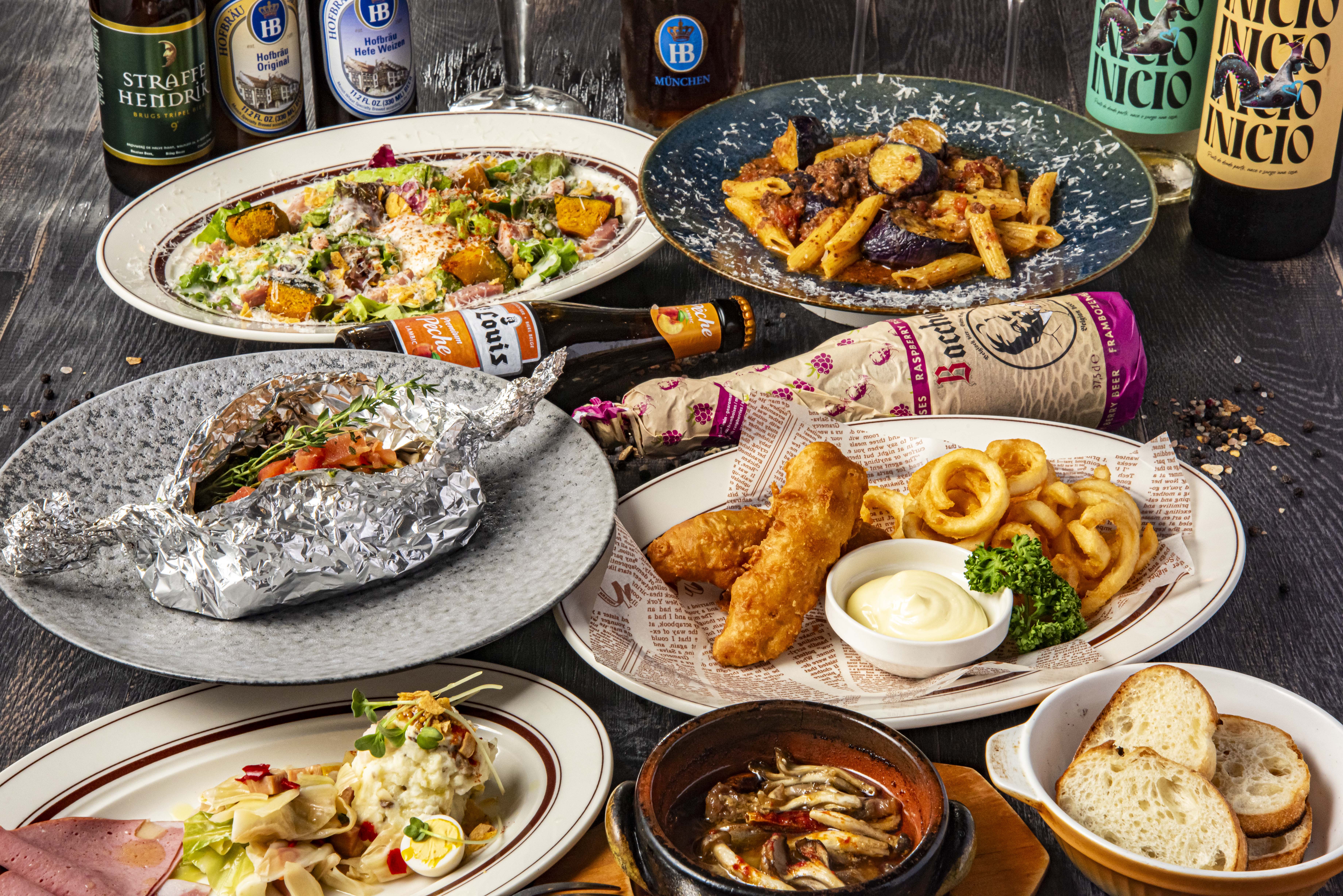 【CBT Autumnコース】季節の食材をふんだんに使った季節限定オリジナルコース 〜クラフトビールを含む各種ドリンク全50種以上飲み放題付き 〜
