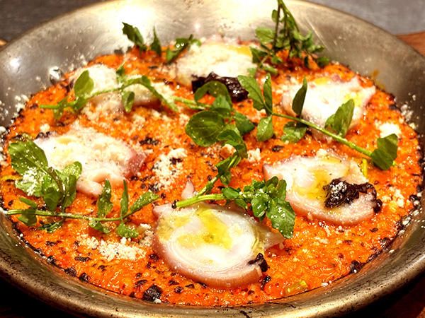 Octopus&cresson risotto