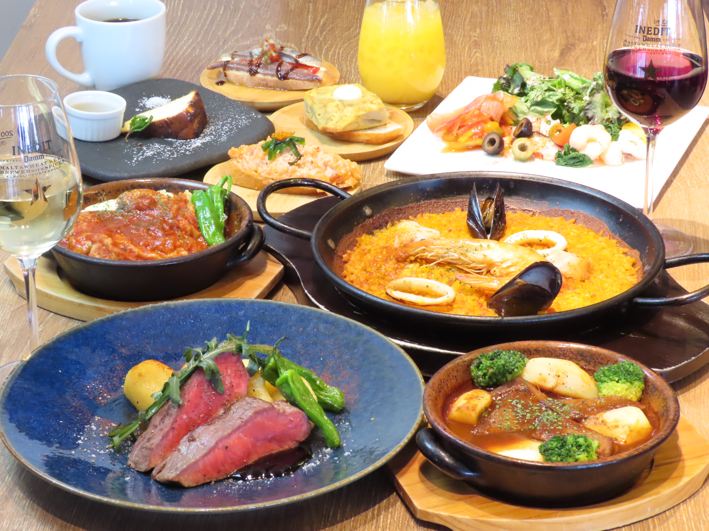 【選べるメインのお得なランチコース】7品4皿＋乾杯ドリンク＆食後のドリンク付き