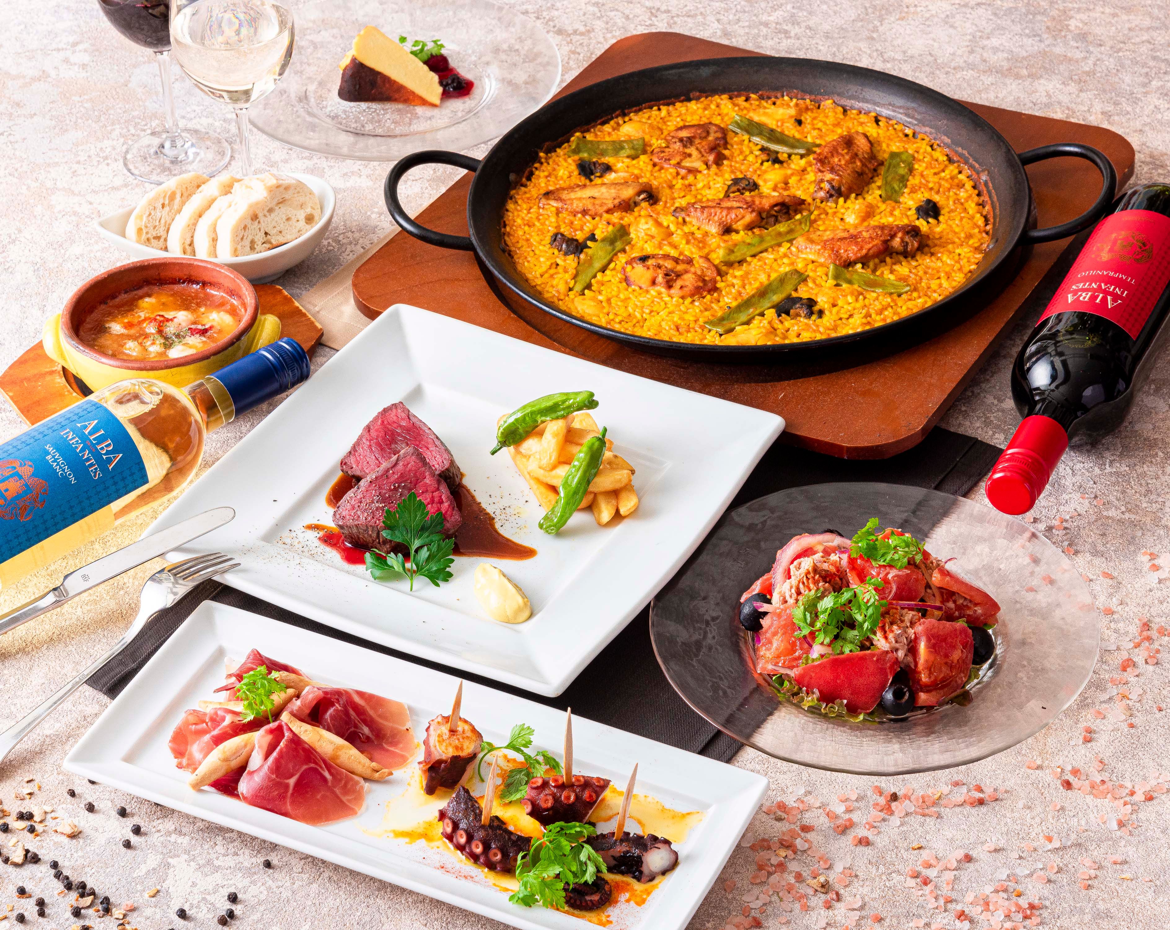 本格的なスペイン料理をご堪能頂けるコースメニューを各種ご用意!