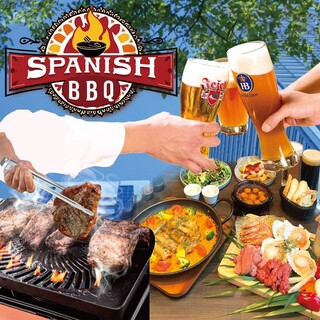 テラス席限定！【渋谷テラスBBQ（Free Flow 120min ）】ディナー”スパニッシュBBQ” Craftbeer2種にワインやサングリア、ウィスキーなどフリーフロー（6,980円⇒5,980円）