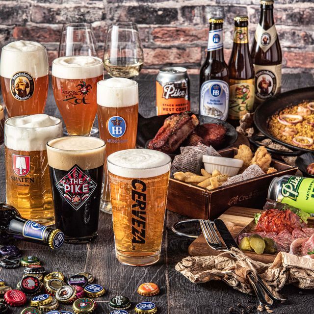 【Spanish Course】〜海外直輸入クラフトビール10種＆スペイン産ワインなどその他ドリンク30種飲み放題付プラン〜