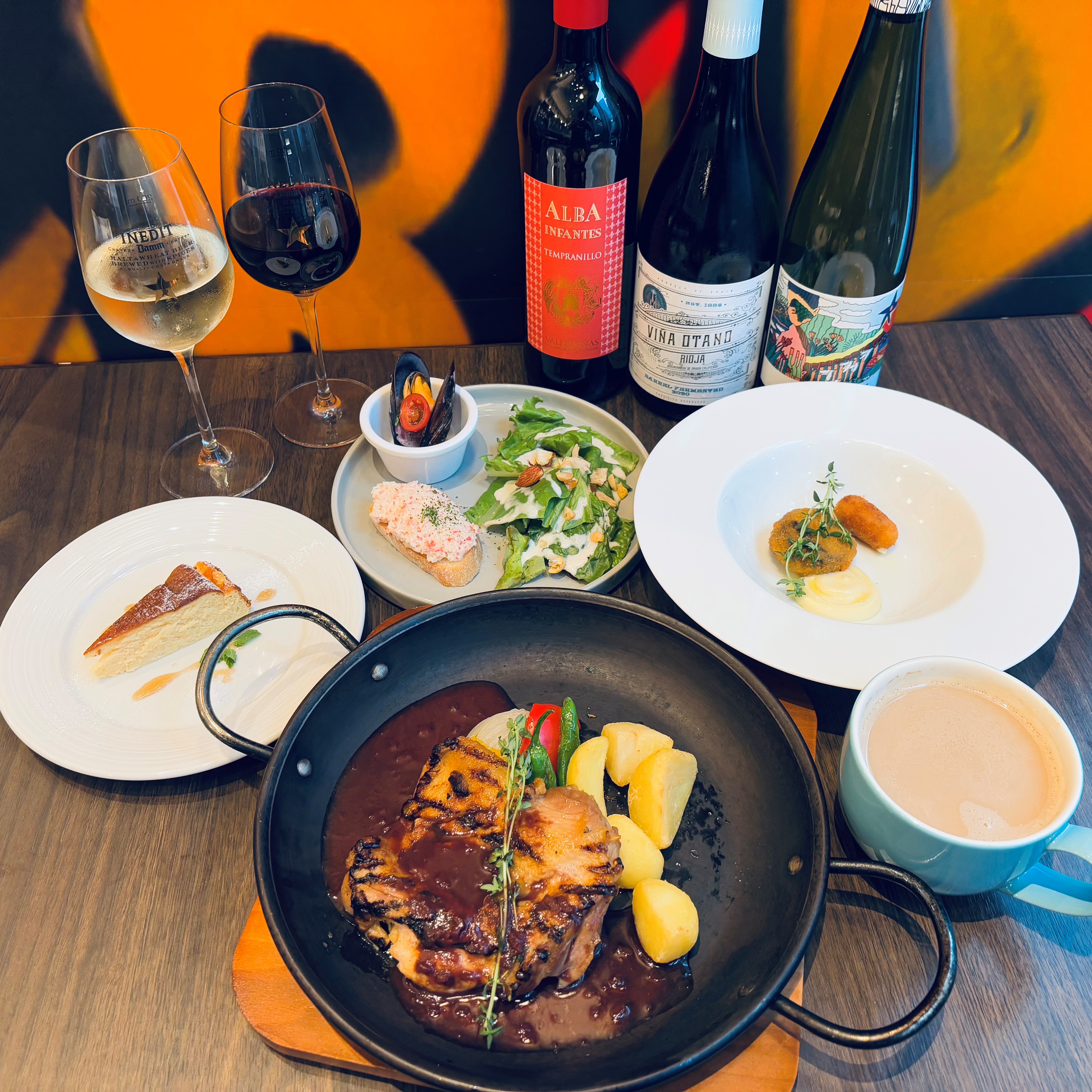 【ランチ贅沢ステーキコース】メインは選べるステーキ3種類にドリンク１杯と食後に自家製バスクチーズケーキとカフェ付き♪（4,500円⇒3,000円）