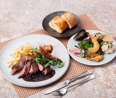 【ランチ限定】銘柄豚「山形豚」＆自家製「モーローチキン」の『グリルコンボランチセット』