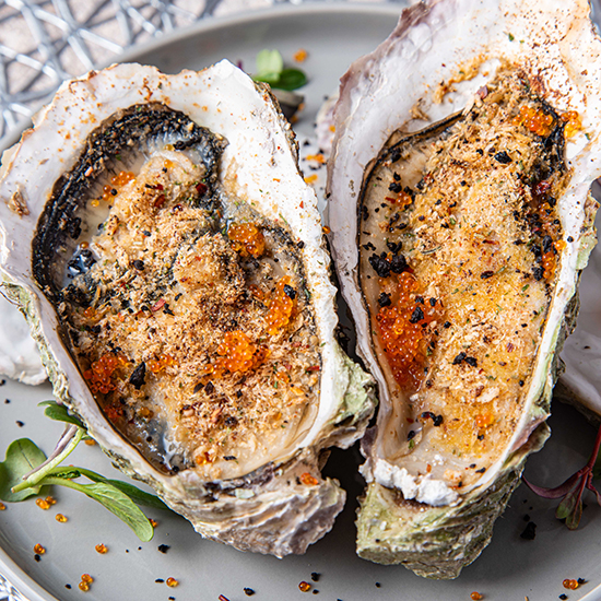 牡蠣の香草パン粉焼き　2pc｜Herb-Crusted Baked Oysters (2pcs)