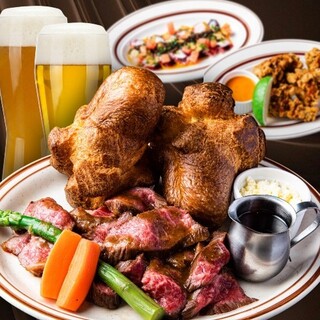 【黒毛和牛コース】ビール10種含む全70種飲放付7980円★直輸入の樽生から多彩なカクテルまで飲み放題★黒毛和牛と海老・タコ・チキン！バル料理6品★秋葉原駅前で愉しむ夏の宴★
